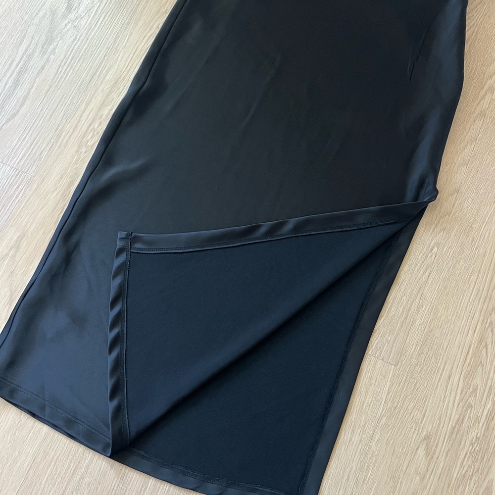Black Satin Skirt